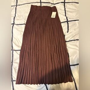 A New Day Ribbed Brown Sweater Skirt